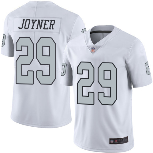 Men Oakland Raiders Limited White Lamarcus Joyner Jersey NFL Football #29 Rush Vapor Untouchable Jersey